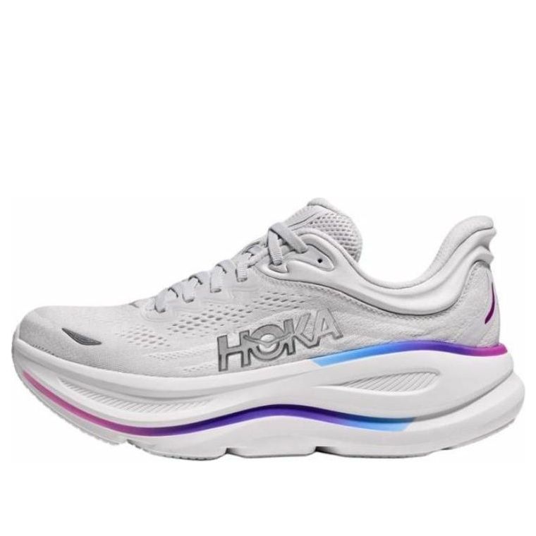HOKA ONE ONE Bondi 9 Wide 'Gris Cósmico Blanco' - Mujer