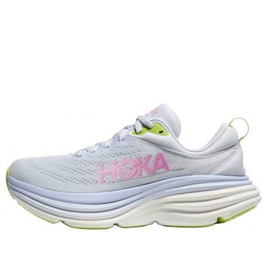 HOKA ONE ONE Bondi 8 Wide 'Hielo Marino Rosa Crepúsculo' - Mujer