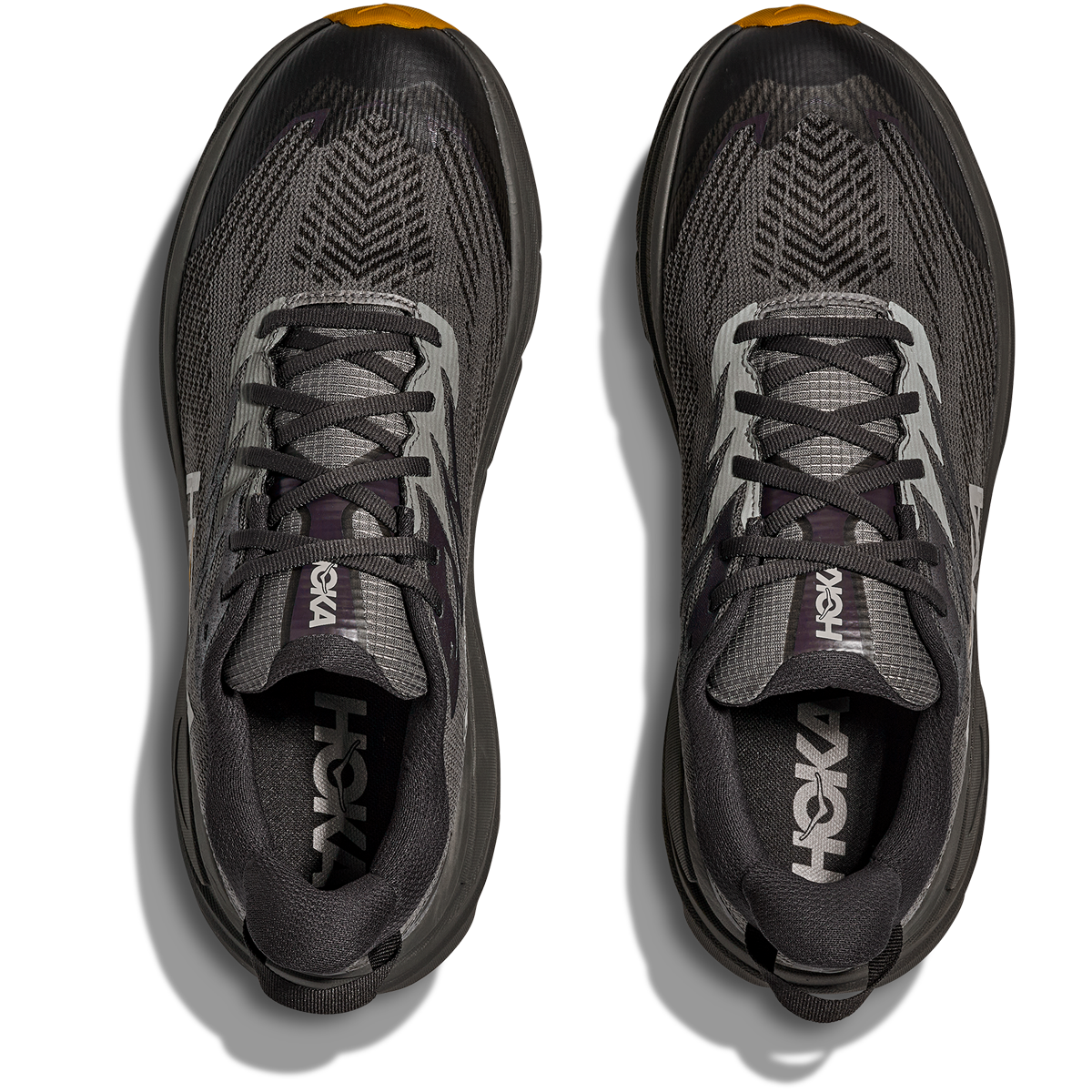 Hoka Challenger 8 GTX Running Shoes - Mens - Asphalt Grey/Yellow