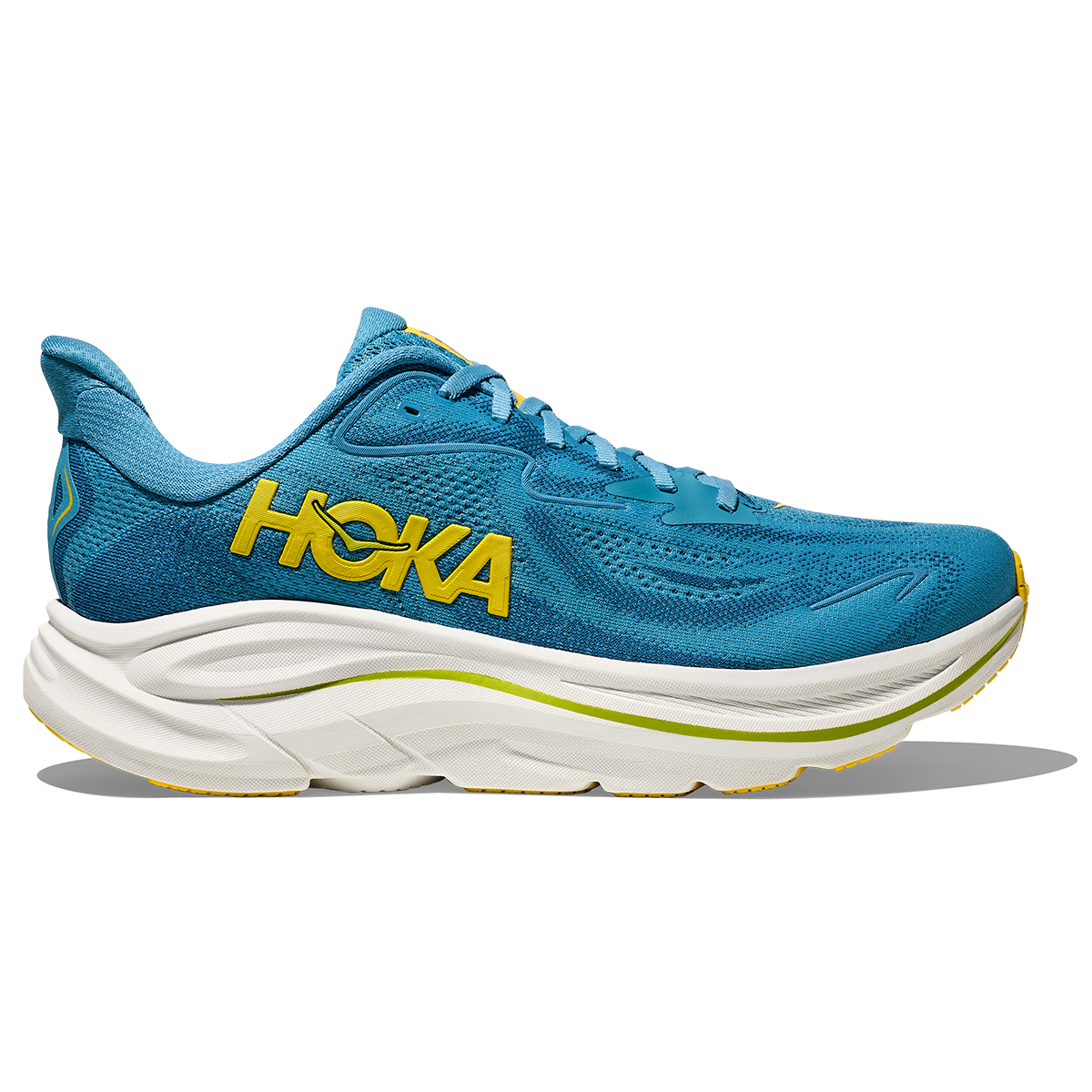 Hoka Clifton 10 Wide Fit Running Shoes - Mens - Alpine Blue/Foggy Night