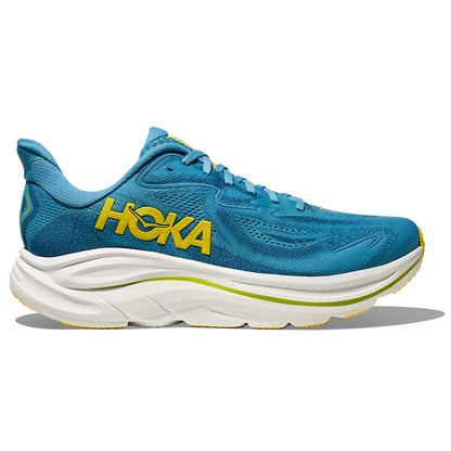 Hoka Clifton 10 Wide Fit Running Shoes - Mens - Alpine Blue/Foggy Night