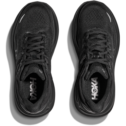 Hoka Bondi 9 Wide Fit Running Shoes - Mens - Black