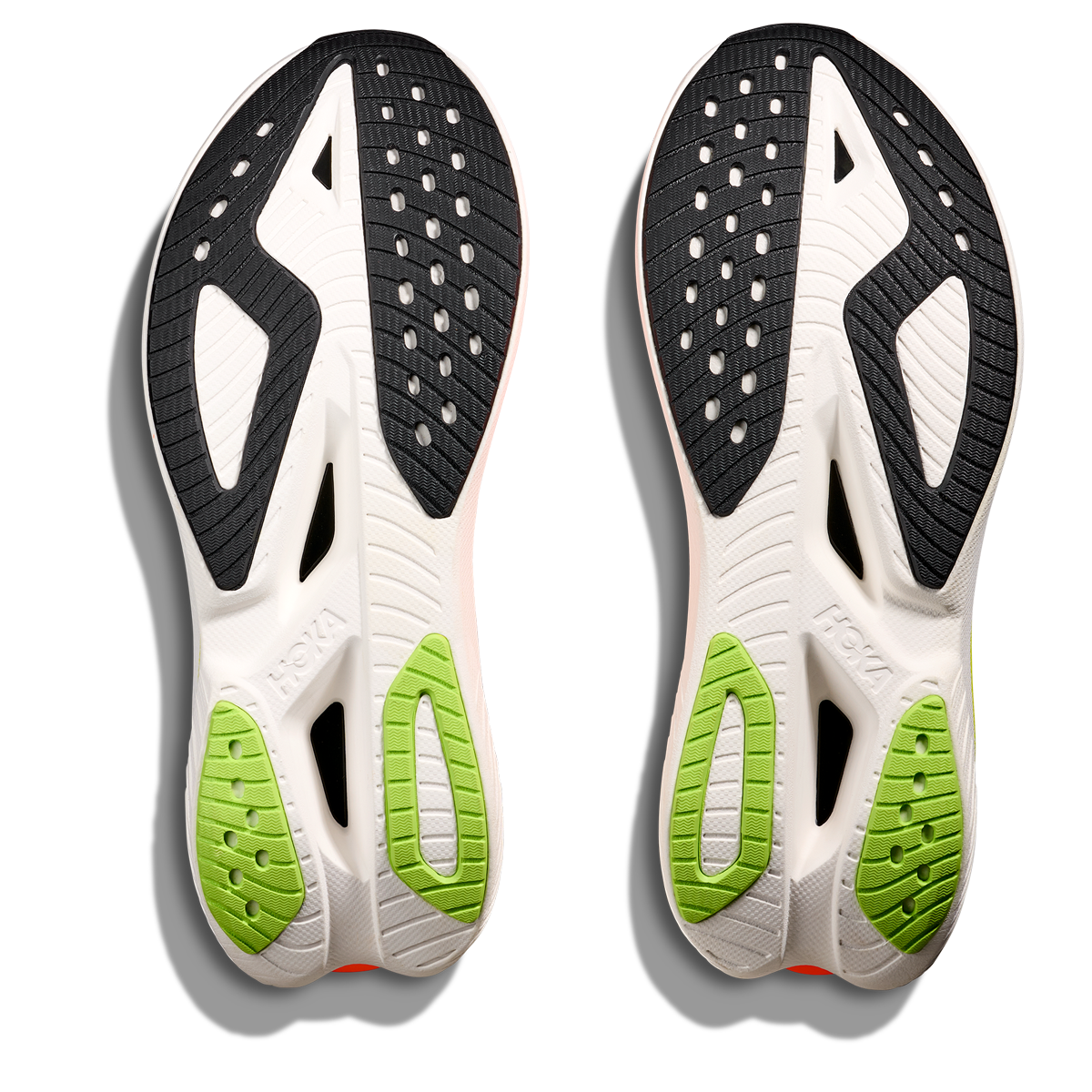 Hoka Mach X 3 Running Shoes - Mens - White/Neon Tangerine