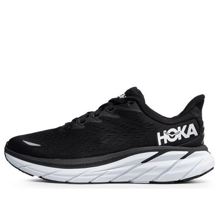 HOKA ONE ONE Clifton 8 Wide 'Negro Blanco' - Mujer